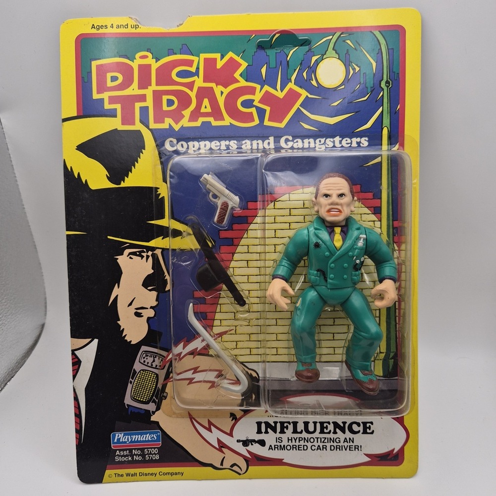 Vintage 1990 Dick Tracy Influence Action Figure Playmates Coppers & Gangsters...
